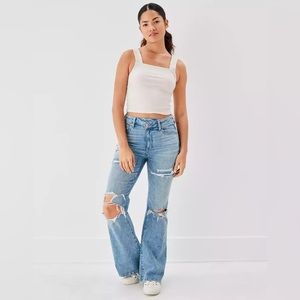8 Long - AE Ne(x)t Level Ripped Super High-Waisted Flare Jean